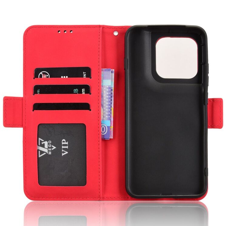 Чохол-книжка з кишеньками Deexe Wallet Stand для Motorola Edge 70 Pro - Red (412003R) Чохол-книжка з кишеньками Deexe Wallet Stand для Motorola Edge 70 Pro - Red: фото 4 з 15