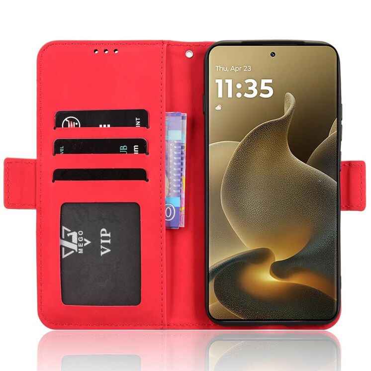 Чохол-книжка з кишеньками Deexe Wallet Stand для Motorola Edge 70 Pro - Red (412003R) Чохол-книжка з кишеньками Deexe Wallet Stand для Motorola Edge 70 Pro - Red: фото 5 з 15