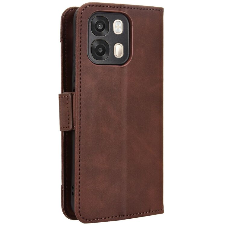Чехол-книжка с карманами Deexe Wallet Stand для OPPO A6s / A6 - Brown: фото 6 из 15