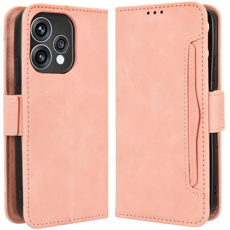 Чохол-книжка з кишеньками Deexe Wallet Stand для OPPO Reno 15 - Pink: фото 1 з 7