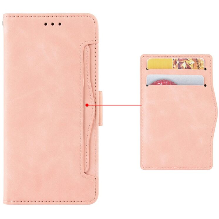 Чохол-книжка з кишеньками Deexe Wallet Stand для OPPO Reno 15 - Pink: фото 5 з 7
