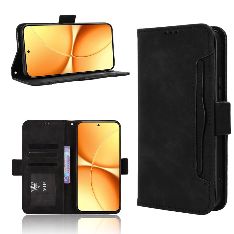 Чохол-книжка з кишеньками Deexe Wallet Stand для Xiaomi Poco X8 Pro Max - Black: фото 8 з 17