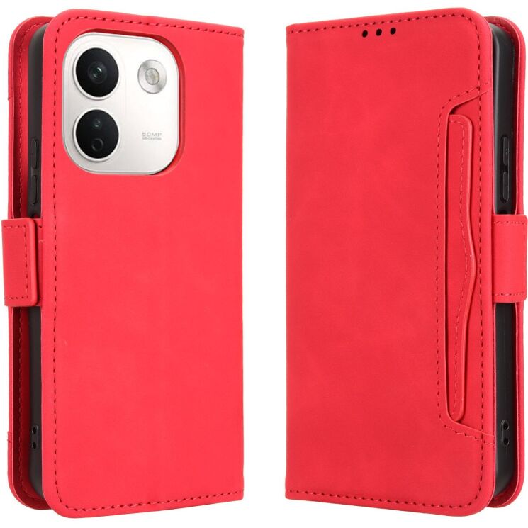 Чохол-книжка з кишеньками Deexe Wallet Stand для Xiaomi Redmi Note 17 Pro Plus - Red (430602R) Чохол-книжка з кишеньками Deexe Wallet Stand для Xiaomi Redmi Note 17 Pro Plus - Red: фото 1 з 8