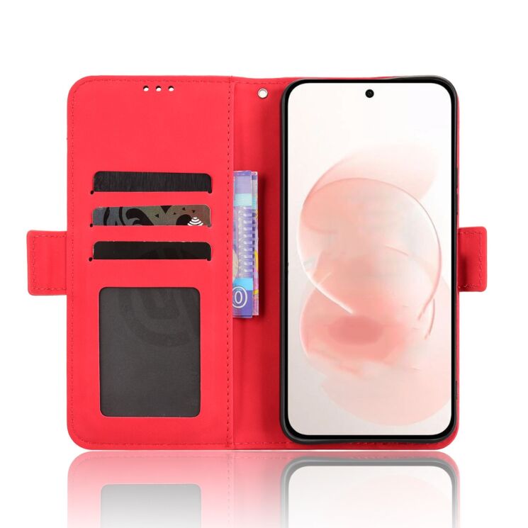 Чохол-книжка з кишеньками Deexe Wallet Stand для Xiaomi Redmi Note 17 Pro Plus - Red (430602R) Чохол-книжка з кишеньками Deexe Wallet Stand для Xiaomi Redmi Note 17 Pro Plus - Red: фото 5 з 8