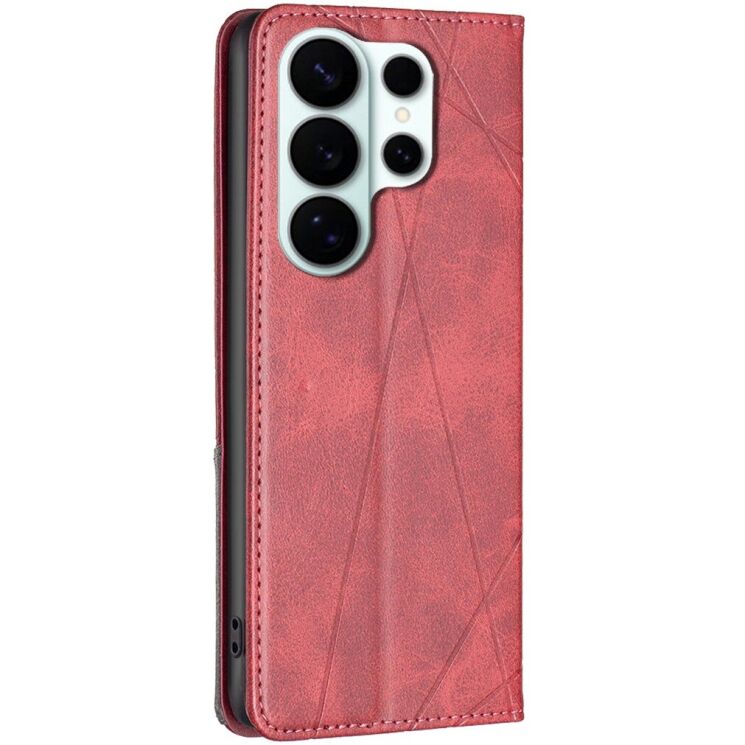 Чехол-книжка с карманами UniCase Geometric Pattern для Samsung Galaxy S26 Ultra - Red: фото 3 из 10