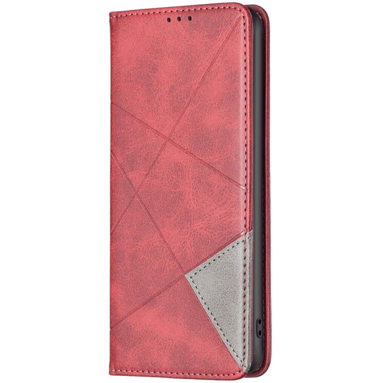 Чехол-книжка с карманами UniCase Geometric Pattern для Samsung Galaxy S26 Ultra - Red: фото 2 из 10