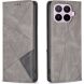 Чехол-книжка с карманами UniCase Geometric Pattern для Xiaomi 17T Pro - Grey (422363H). Фото 1 из 11