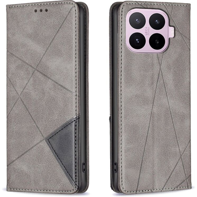 Чехол-книжка с карманами UniCase Geometric Pattern для Xiaomi 17T Pro - Grey (422363H) Чехол-книжка с карманами UniCase Geometric Pattern для Xiaomi 17T Pro - Grey: фото 1 из 11