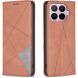 Чохол-книжка з кишеньками UniCase Geometric Pattern для Xiaomi 17T - Brown (408823Z). Фото 1 з 11