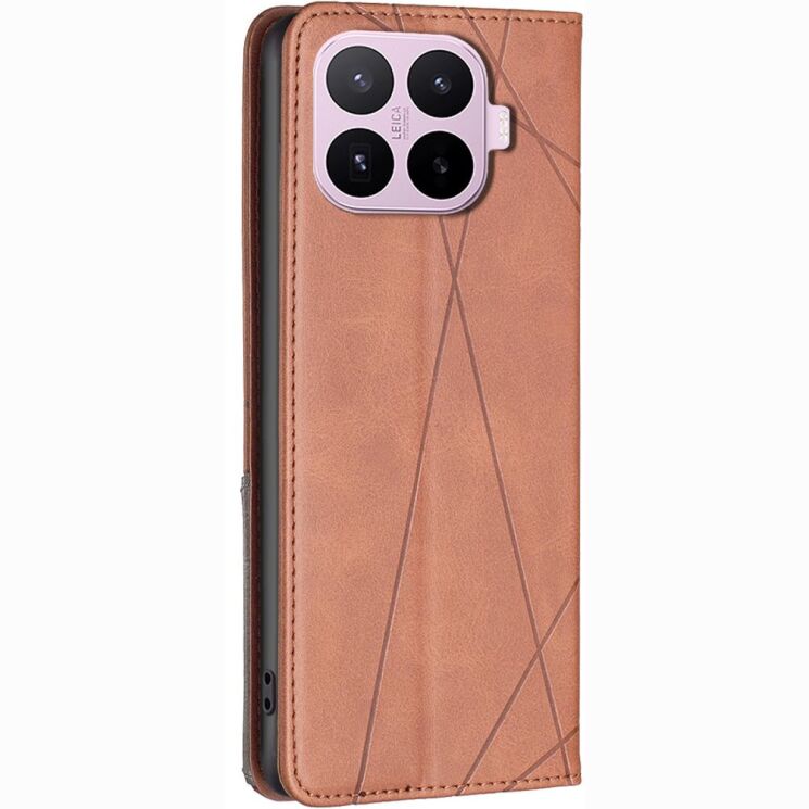 Чохол-книжка з кишеньками UniCase Geometric Pattern для Xiaomi 17T - Brown: фото 3 з 11