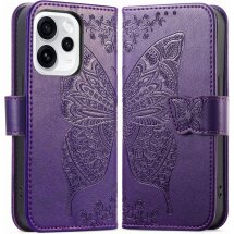 Чехол-книжка с рисунком UniCase Butterfly Pattern для OPPO Reno 15 F/FS - Dark Purple: фото 1 из 8