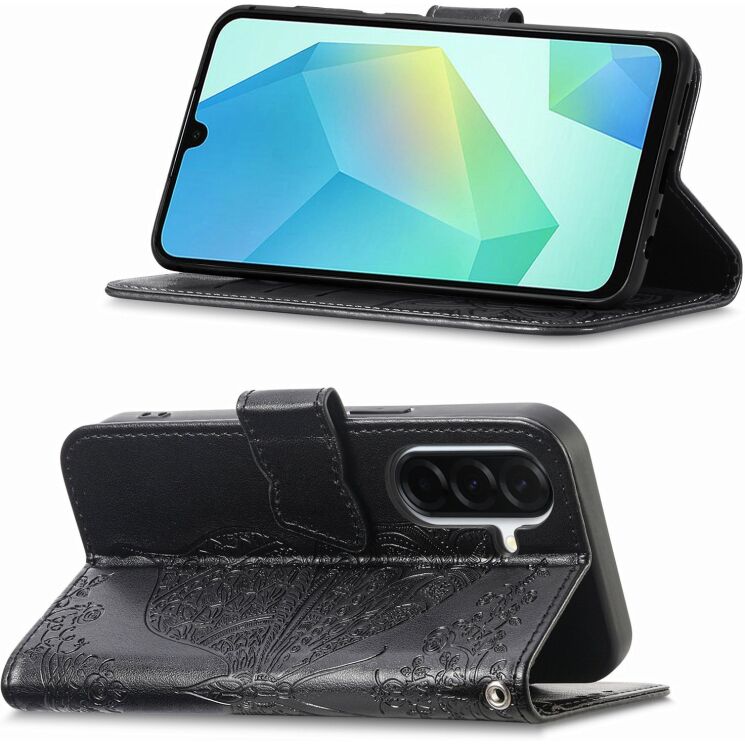 Чехол-книжка с рисунком UniCase Butterfly Pattern для Samsung Galaxy A27 (A276) - Black (408671B) Чехол-книжка с рисунком UniCase Butterfly Pattern для Samsung Galaxy A27 (A276) - Black: фото 4 из 8