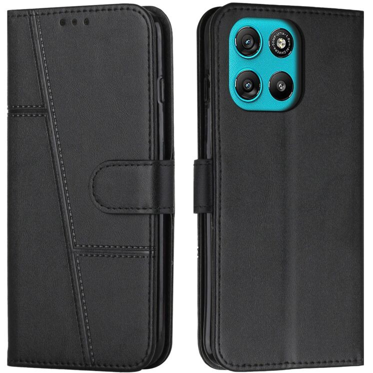 Чехол-книжка с застежкой UniCase Jet Cover для Motorola Moto G57 / G57 Power / G67 Power - Black: фото 1 из 10