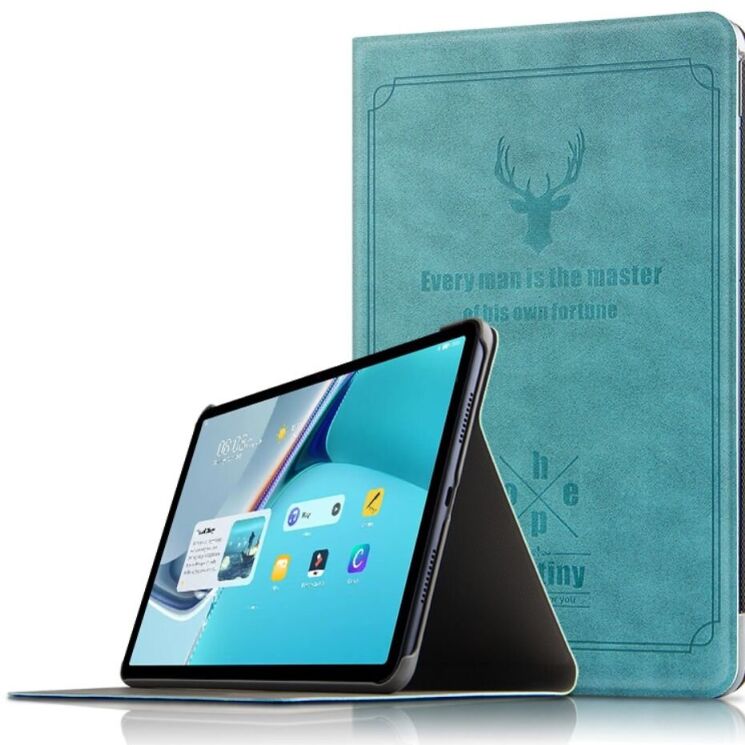 Чехол-книжка UniCase Deer Pattern для Huawei MatePad 11 - Blue: фото 1 из 7