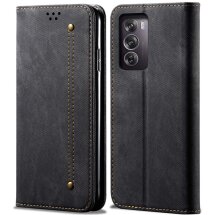 Чехол-книжка UniCase Jeans Wallet для OPPO Reno 12 - Black: фото 1 из 6