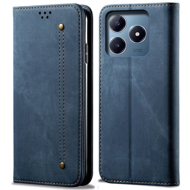 Чехол-книжка UniCase Jeans Wallet для Realme C63 / C61 / Note 60x - Blue: фото 1 из 6