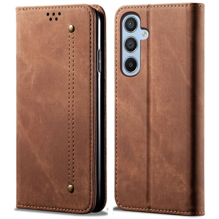 Чехол-книжка UniCase Jeans Wallet для Samsung Galaxy A55 (A556) - Coffee: фото 1 из 6