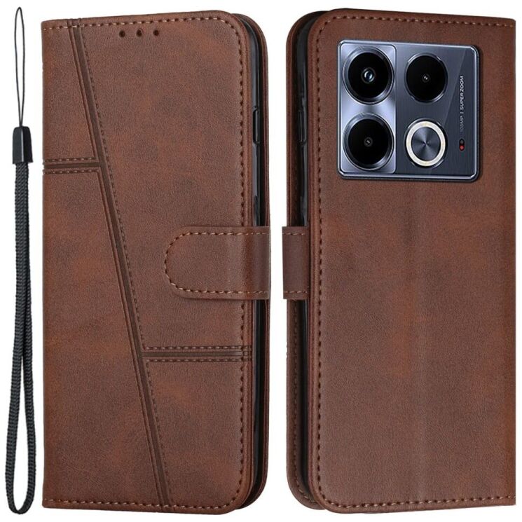 Чехол-книжка UniCase Jet Cover для Infinix Note 40 - Brown: фото 1 из 11