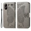 Чехол-книжка UniCase Butterfly Pattern для ZTE Blade A54 - Grey (344313H)