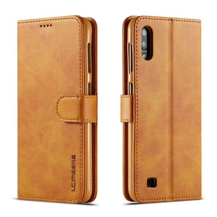 Чохол LC.IMEEKE Wallet Case для Samsung Galaxy M10 (M105) - Brown: фото 1 з 11
