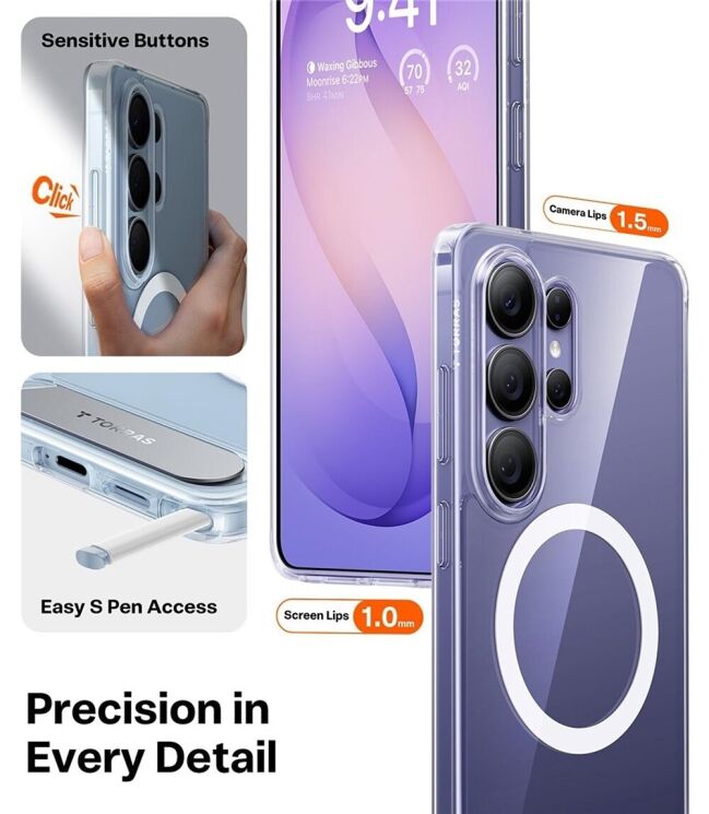 Чехол с подставкою TORRAS Ostand L1 (with MagSafe) для Samsung Galaxy S26 Ultra - Black (404404B) Чехол с подставкою TORRAS Ostand L1 (with MagSafe) для Samsung Galaxy S26 Ultra - Black: фото 7 из 8