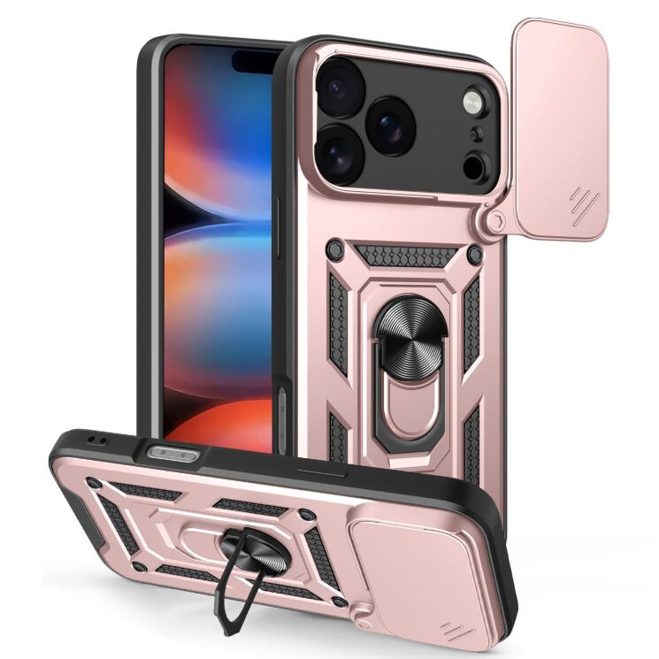 Чохол із захистом камери Deexe Armor Shield для iPhone 18 Pro Max / 17 Pro Max - Rose Gold (423830RG) Чохол із захистом камери Deexe Armor Shield для iPhone 18 Pro Max / 17 Pro Max - Rose Gold: фото 1 з 9