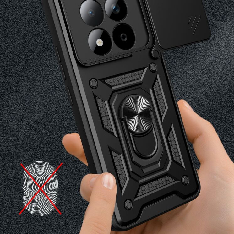 Чохол із захистом камери Deexe Armor Shield для Xiaomi Redmi Note 15 Pro 5G - Black: фото 7 з 10