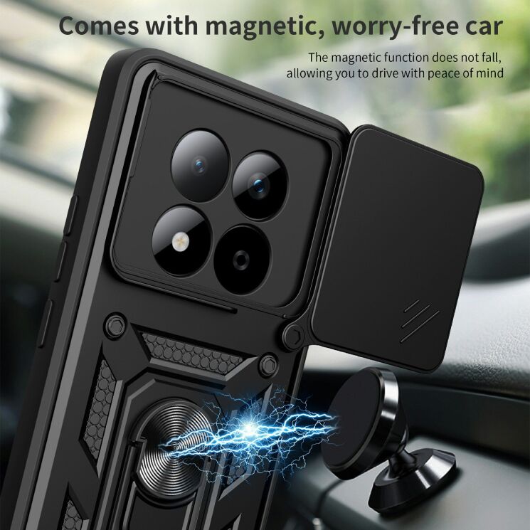 Чохол із захистом камери Deexe Armor Shield для Xiaomi Redmi Note 15 Pro 5G - Black: фото 5 з 10