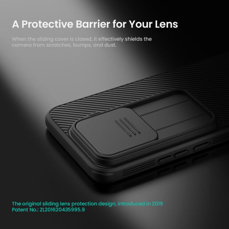 Чехол со шторкой для камеры NILLKIN CamShield Pro для Xiaomi 17T Pro - Transparent Black: фото 8 из 16