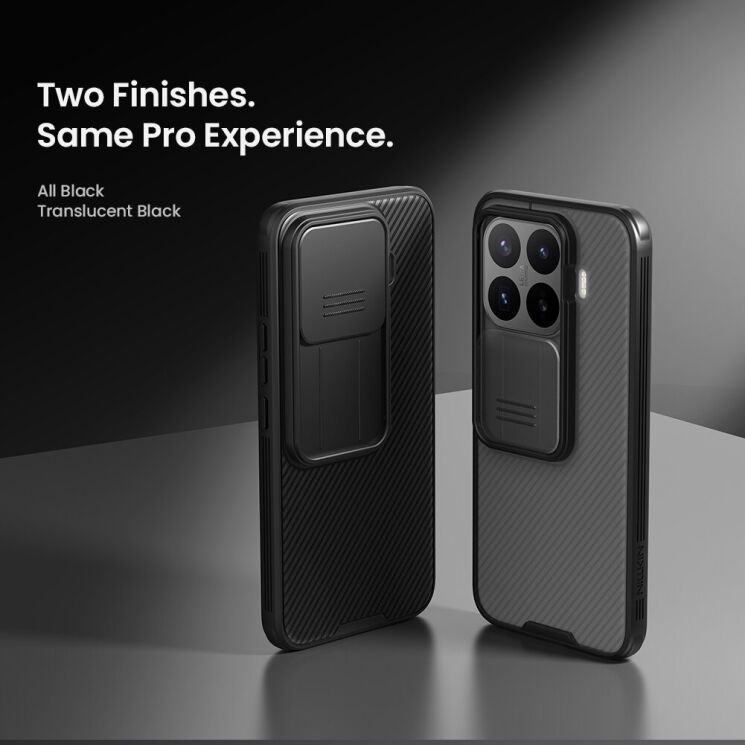 Чехол со шторкой для камеры NILLKIN CamShield Pro для Xiaomi 17T Pro - Transparent Black: фото 13 из 16