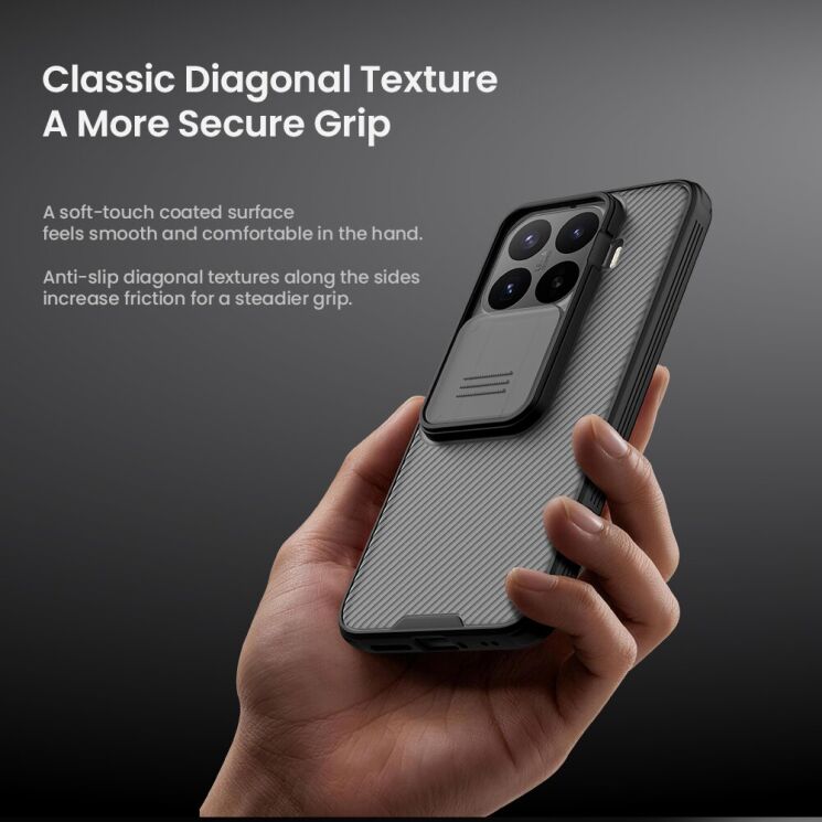 Чехол со шторкой для камеры NILLKIN CamShield Pro для Xiaomi 17T Pro - Transparent Black: фото 12 из 16