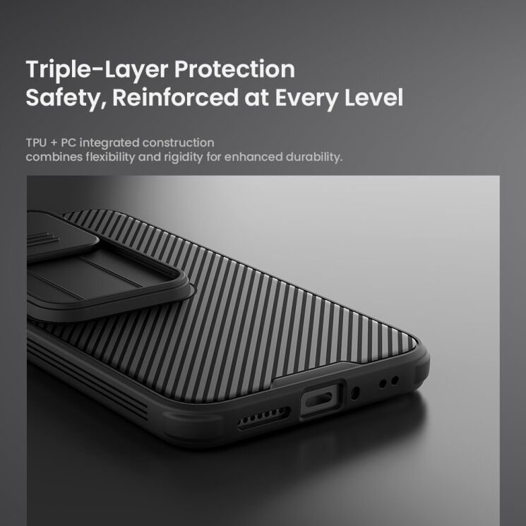 Чехол со шторкой для камеры NILLKIN CamShield Pro для Xiaomi 17T Pro - Transparent Black: фото 10 из 16