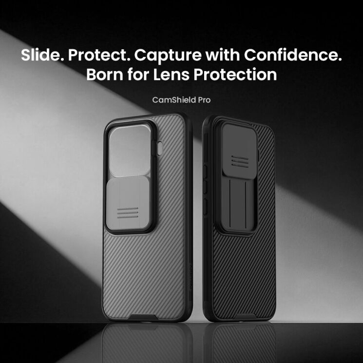 Чехол со шторкой для камеры NILLKIN CamShield Pro для Xiaomi 17T Pro - Transparent Black: фото 7 из 16