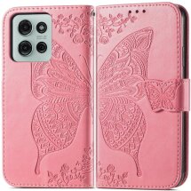 Чехол UniCase Butterfly Pattern для Motorola Moto G75 - Pink: фото 1 из 10