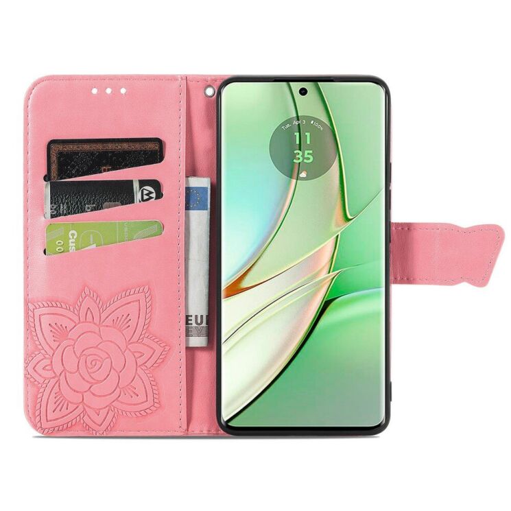 Чехол UniCase Butterfly Pattern для Motorola Moto G75 - Pink: фото 2 из 10