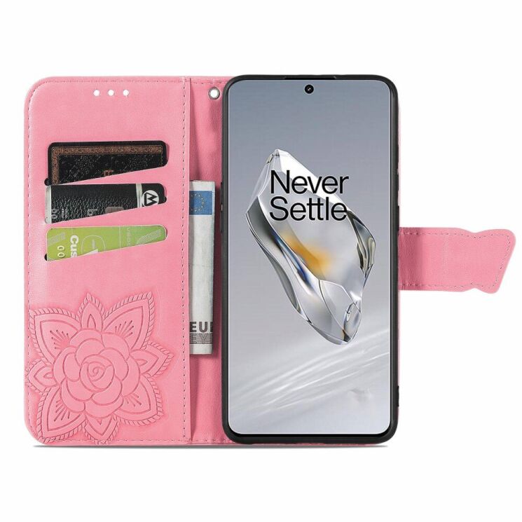 Чехол UniCase Butterfly Pattern для OnePlus 12 - Pink: фото 2 из 8