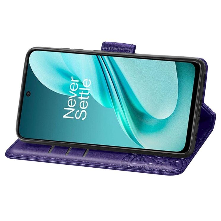 Чехол UniCase Butterfly Pattern для OnePlus Nord N30 SE - Dark Purple: фото 3 из 8