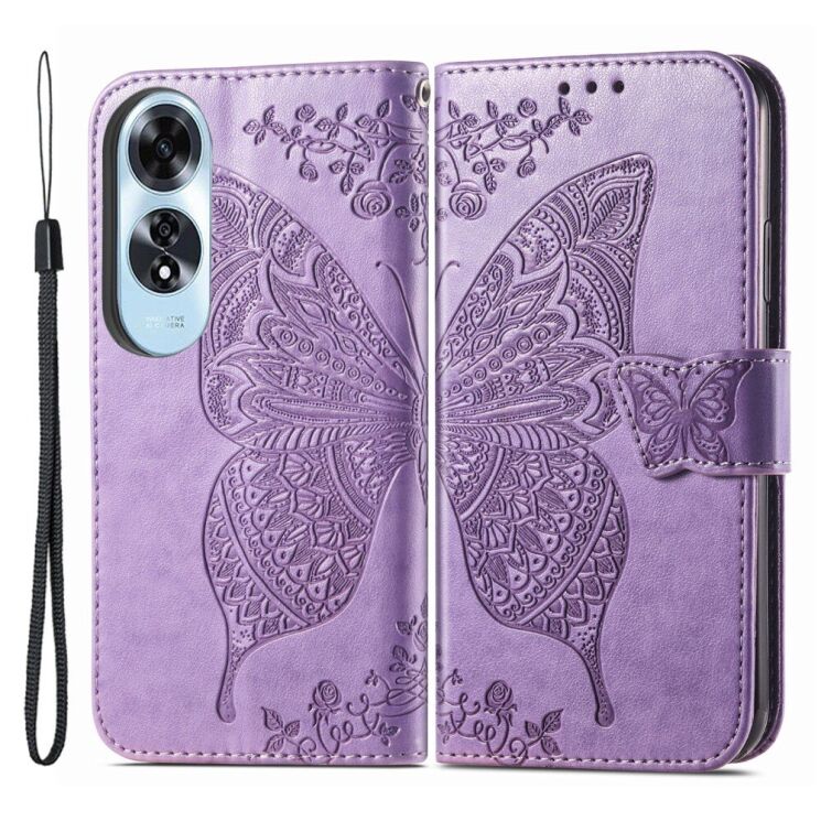 Чехол UniCase Butterfly Pattern для OPPO A60 - Light Purple: фото 1 из 7
