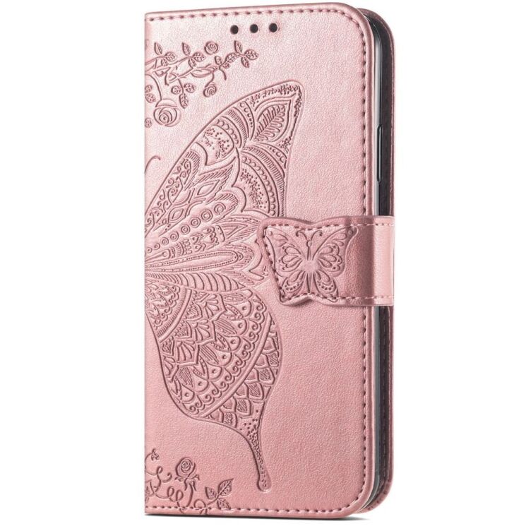 Чехол UniCase Butterfly Pattern для Realme C63 / C61 / Note 60x - Rose Gold: фото 5 из 9