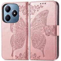 Чехол UniCase Butterfly Pattern для Realme C63 / C61 / Note 60x - Rose Gold: фото 1 из 9