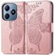 Чехол UniCase Butterfly Pattern для Realme C63 / C61 / Note 60x - Rose Gold (359733RG). Фото 1 из 9