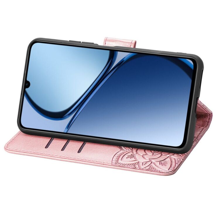 Чехол UniCase Butterfly Pattern для Realme C63 / C61 / Note 60x - Rose Gold: фото 3 из 9