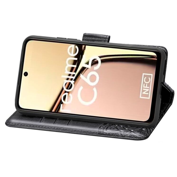 Чехол UniCase Butterfly Pattern для Realme C65 - Black: фото 3 из 8