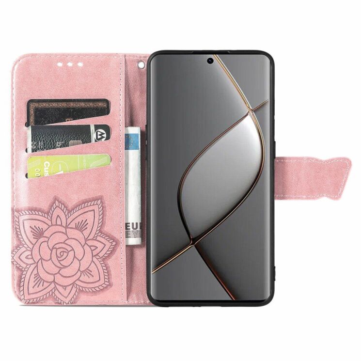 Чехол UniCase Butterfly Pattern для TECNO Spark 20 Pro+ - Rose Gold: фото 2 из 8