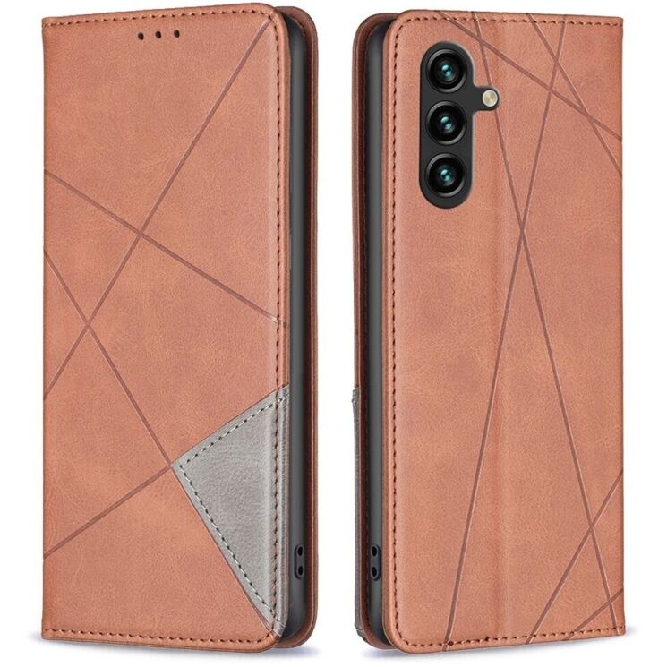 Чехол UniCase Geometric Pattern для Samsung Galaxy A15 (A155) - Brown: фото 1 из 8