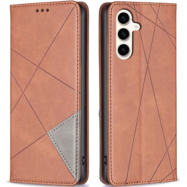 Чехол UniCase Geometric Pattern для Samsung Galaxy S23 FE - Brown: фото 1 из 9