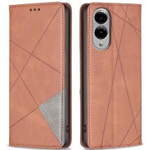 Чехол UniCase Geometric Pattern для Samsung Galaxy S25 Edge (S937) - Brown: фото 1 из 11