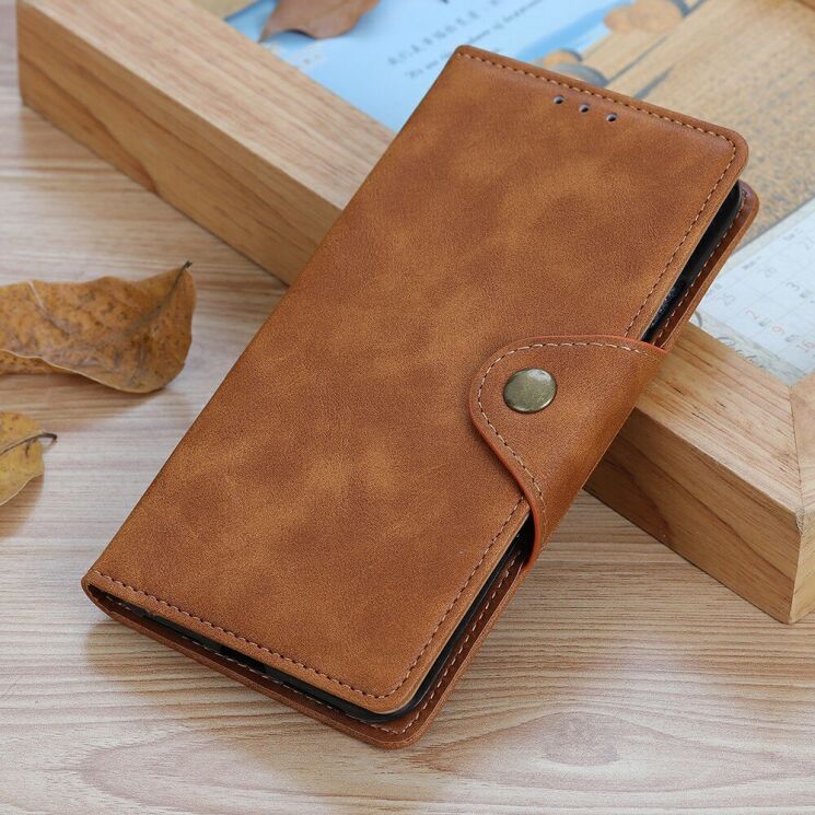 Чехол UniCase Vintage Wallet для Xiaomi Mi 10T Lite - Brown: фото 9 из 10