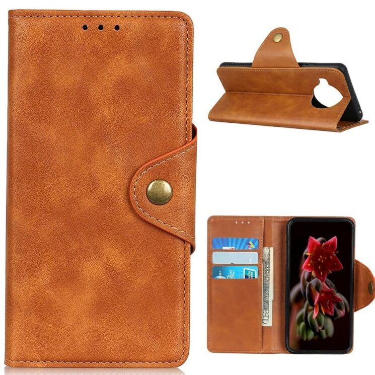 Чехол UniCase Vintage Wallet для Xiaomi Mi 10T Lite - Brown: фото 1 из 10