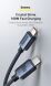 Кабель Baseus Crystal Shine Series Type-C to Type-C (100W, 1.2m) CAJY000601 - Black (895965B). Фото 2 из 17